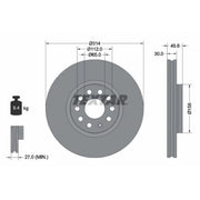 Textar 2 x Internally Vented Brake Discs 92232403