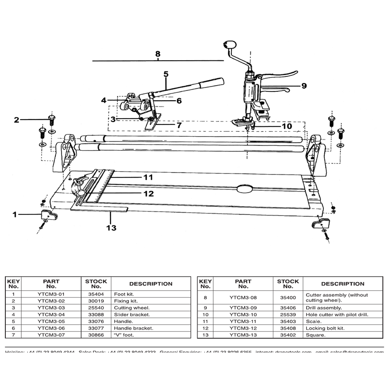 Draper Cutter Assembly Without Wheel YTCM3-08