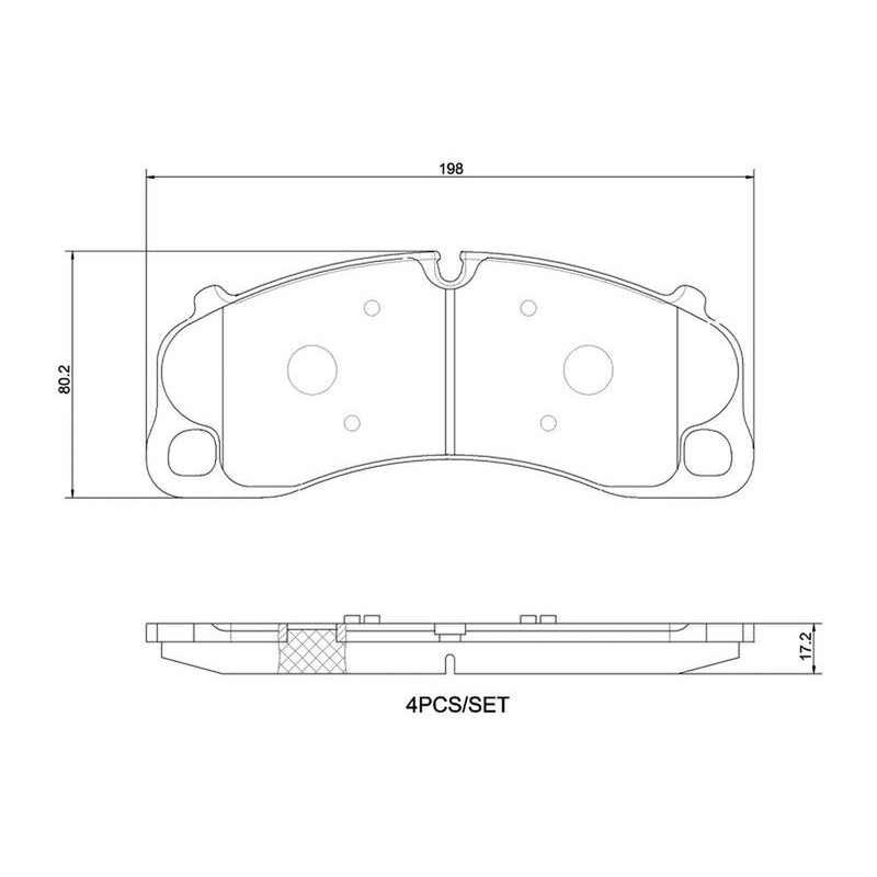 Brembo 4 x Front Brake Pad Set P65045