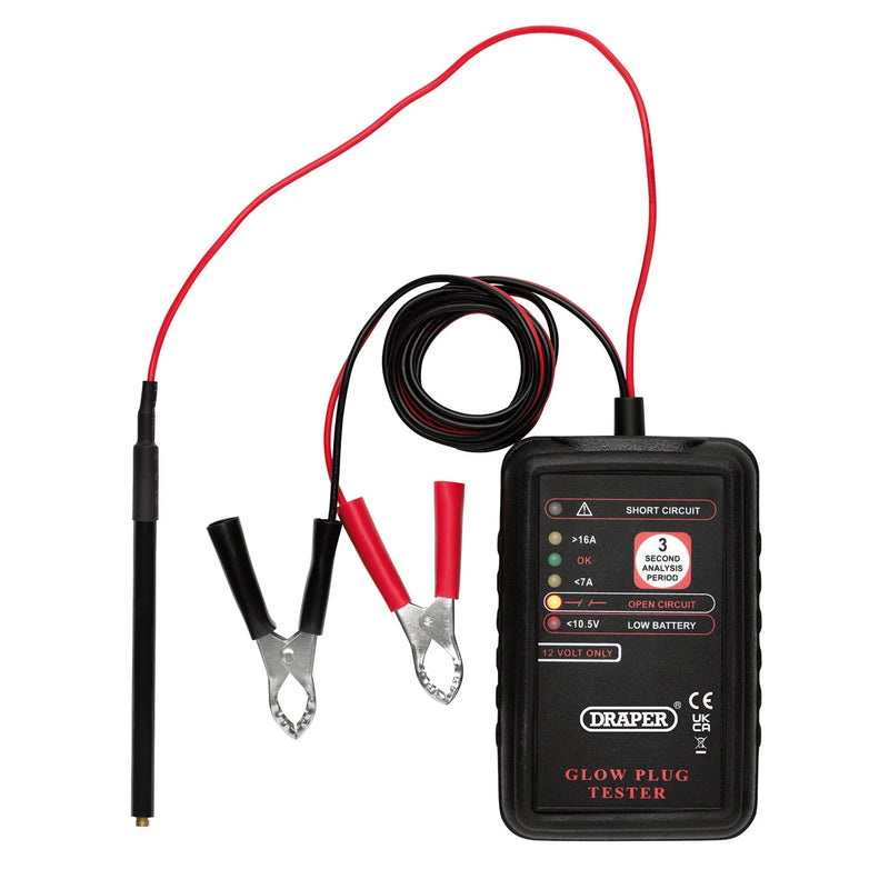 Draper 12V Glow Plug Tester ETGT