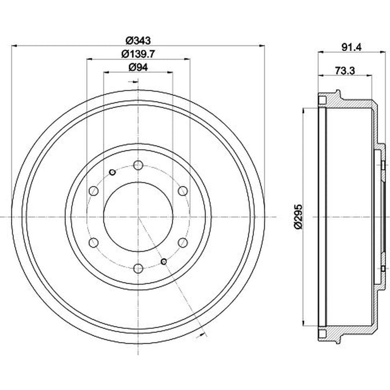 Mintex Brake Drum Assembly Rear MBD333