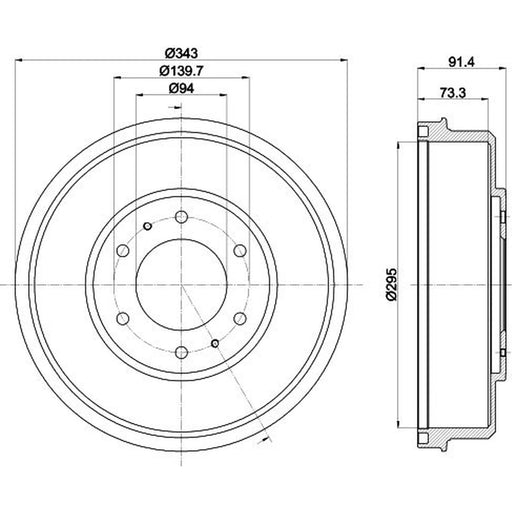 Mintex Brake Drum Assembly Rear MBD333