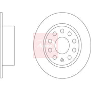 Apec 2 x Solid Rear Brake Discs DSK4191