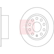 Apec 2 x Solid Rear Brake Discs DSK4149