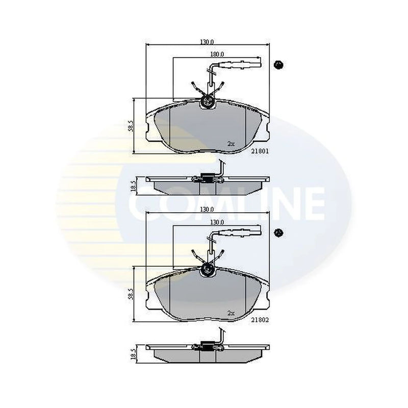 Comline 4 x Front Brake Pad Set CBP11001