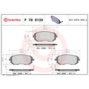 Brembo 4 x Front Brake Pad Set P78013X