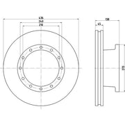 Textar 2 x Internally Vented Brake Discs 93096100 OE 01906461 1906438 2992470