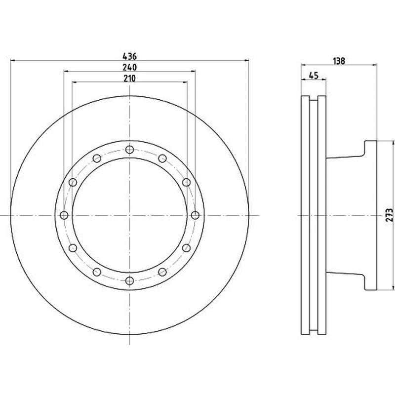 Textar 2 x Internally Vented Brake Discs 93096100 OE 01906461 1906438 2992470