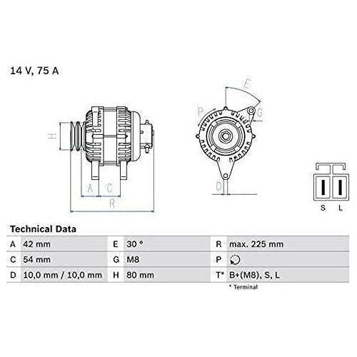 Bosch Reman Alternator 4229 0986042291 Bosch  - Town Parts