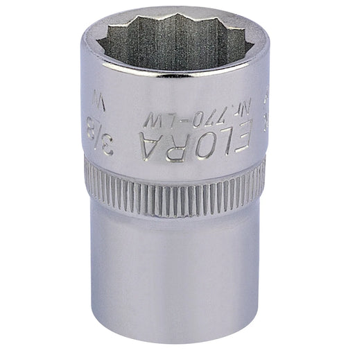 Elora Bi-Hexagon Socket 3/8" 1/2" Sq. Dr. Chrome Vanadium Steel