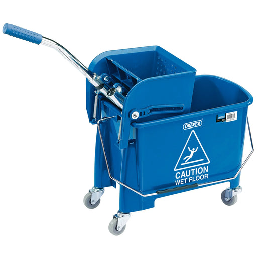 Draper Mop Bucket with Wringer 20L - Ideal for Flat Mops