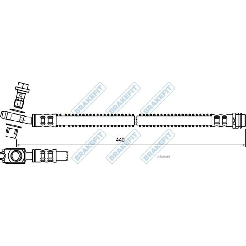 Apec Brake Hydraulic Hose Line Rear BHO4298