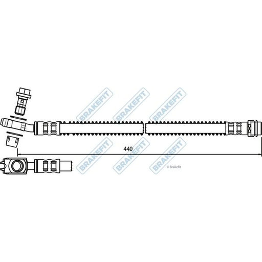 Apec Brake Hydraulic Hose Line Rear BHO4298
