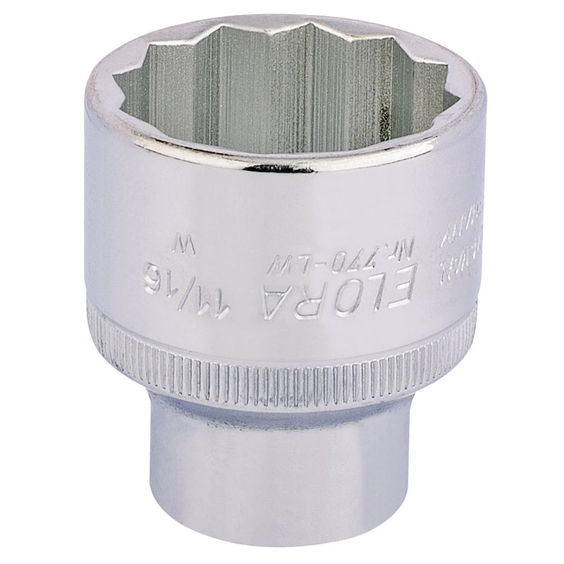 Elora Bi-Hexagon Socket 1/2" Sq. Dr. 11/16"
