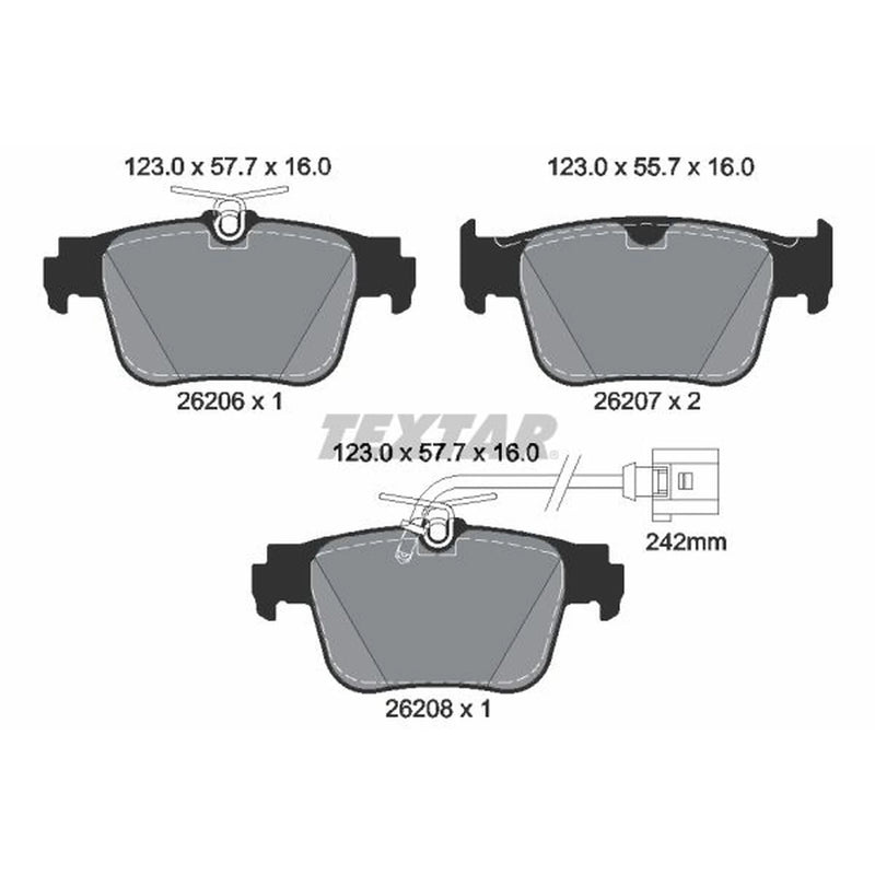 Textar Rear Brake Pad Set 2620603