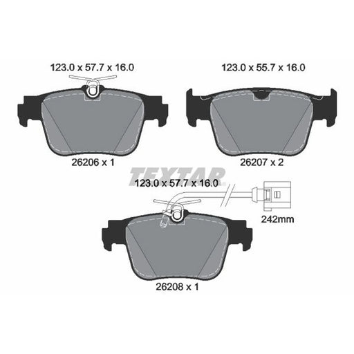 Textar Rear Brake Pad Set 2620603