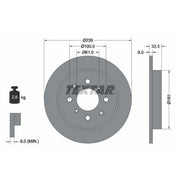 Textar 2 x Solid Rear Brake Discs 92204000