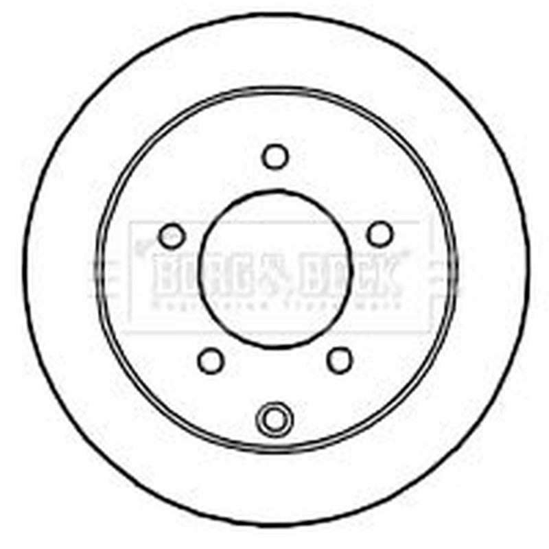 Borg & Beck 2 x Solid Rear Brake Discs BBD4753