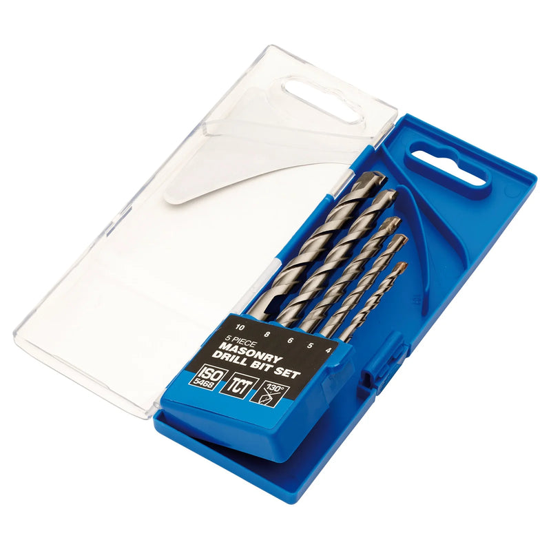 Draper Masonry Drill Bit Set 5 Piece Tungsten Carbide Tipped