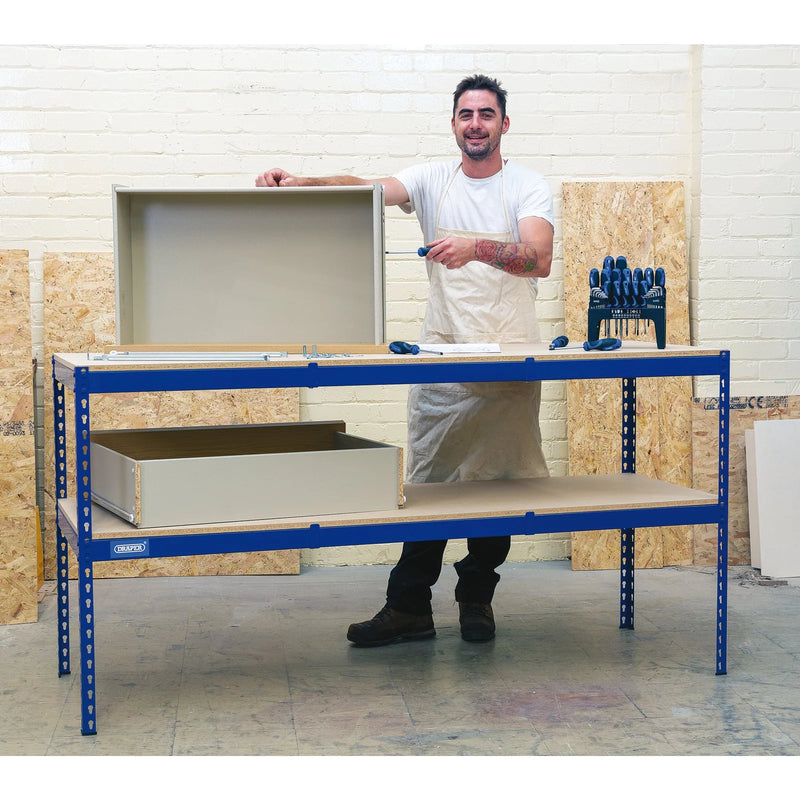 Draper Steel Workbench 1800mm x 600mm x 900mm - 200kg Capacity