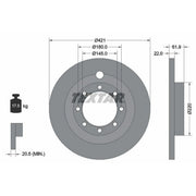 Textar 2 x Solid Rear Brake Discs 93028800