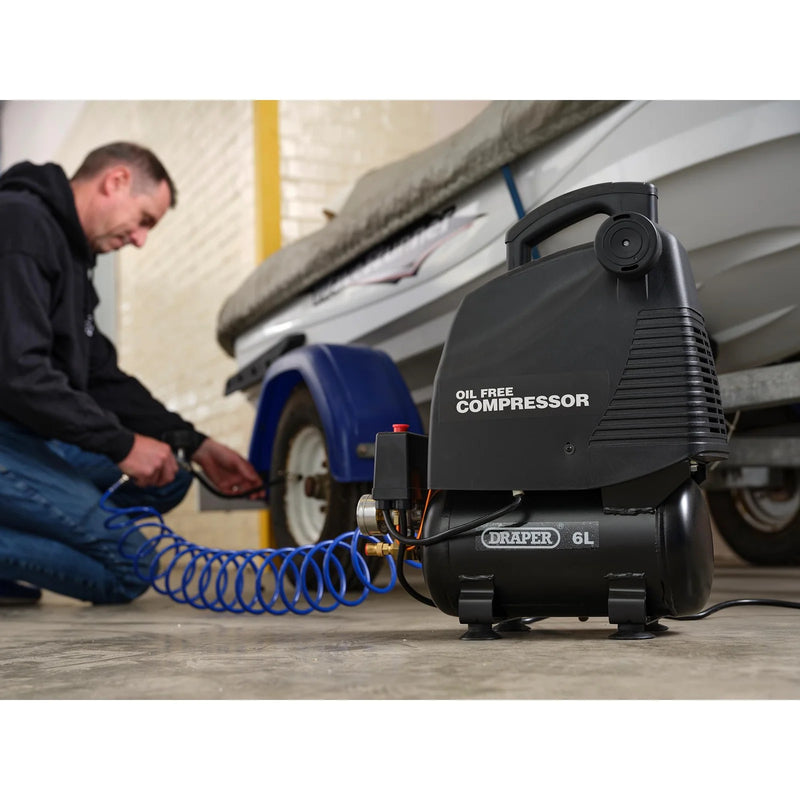 Draper 230V 6L Oil-Free Air Compressor 1.1kW/1.5hp