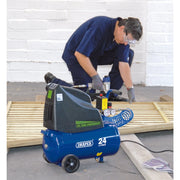 Draper Air Compressor 230V 24L 1.1kW/1.5hp Oil-Free