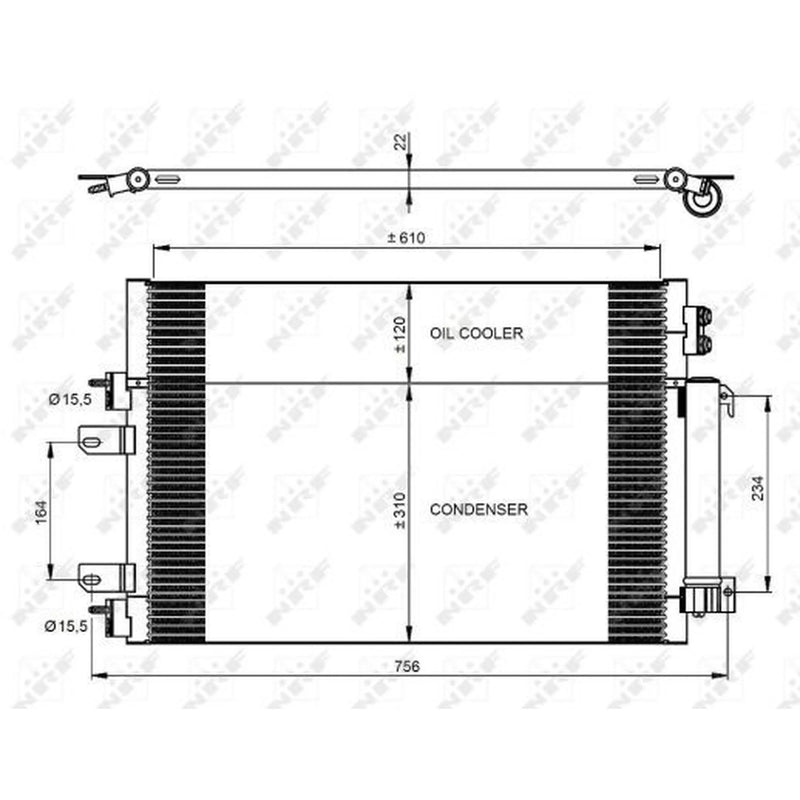 NRF Air Conditioning Condenser 350086