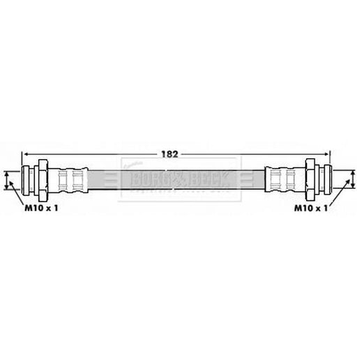 Borg & Beck Brake Hydraulic Hose Line Left BBH6712