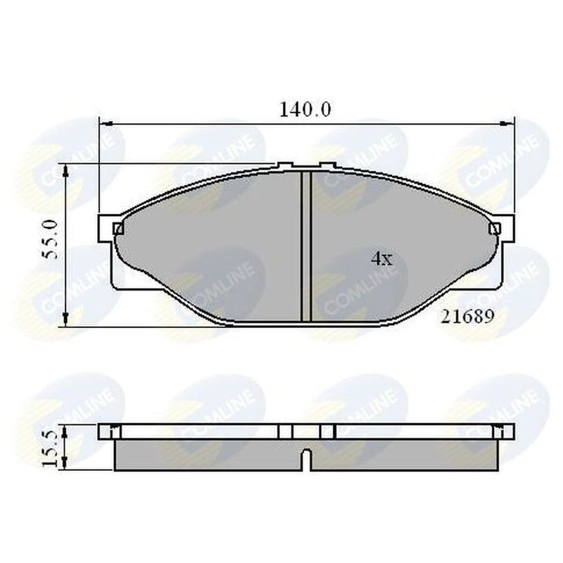 Comline 4 x Front Brake Pad Set CBP0440