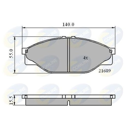Comline 4 x Front Brake Pad Set CBP0440