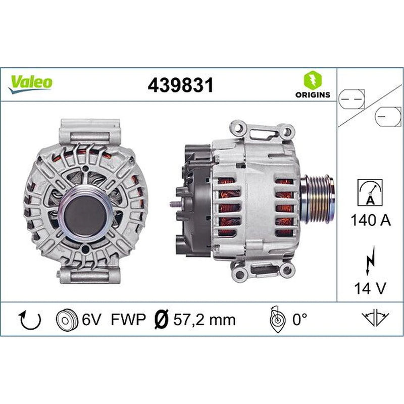 Valeo Car Alternator 12V 439831