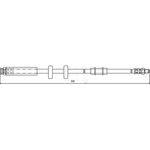 Apec Brake Hydraulic Hose Line Front HOS3614