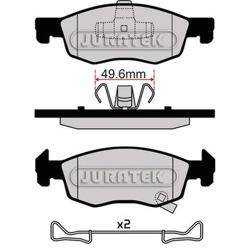 Juratek Front Brake Pad Set JCP8076