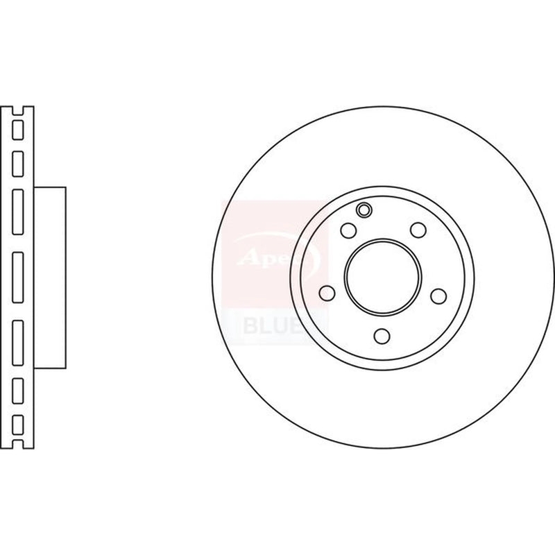 Apec 2 x Vented Front Brake Discs SDK6560