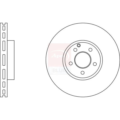 Apec 2 x Vented Front Brake Discs SDK6560
