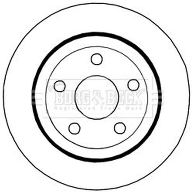 Borg & Beck 2 x Solid Rear Brake Discs BBD6006S