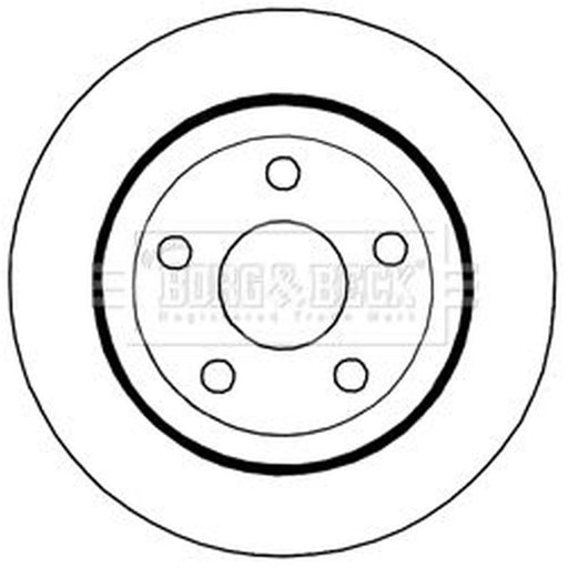 Borg & Beck 2 x Solid Rear Brake Discs BBD6006S
