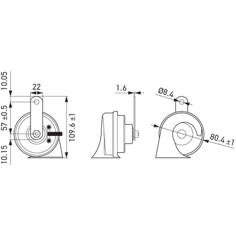 Hella Car Horn Signal Unit 3FH 012 010-161