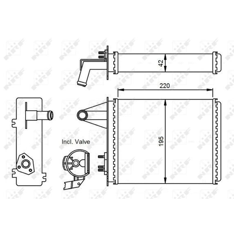 NRF Heater Matrix Core Heat Exchanger 53556