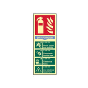 Scan Fire Extinguisher Composite - Dry Powder - Photoluminescent 75 x 200mm