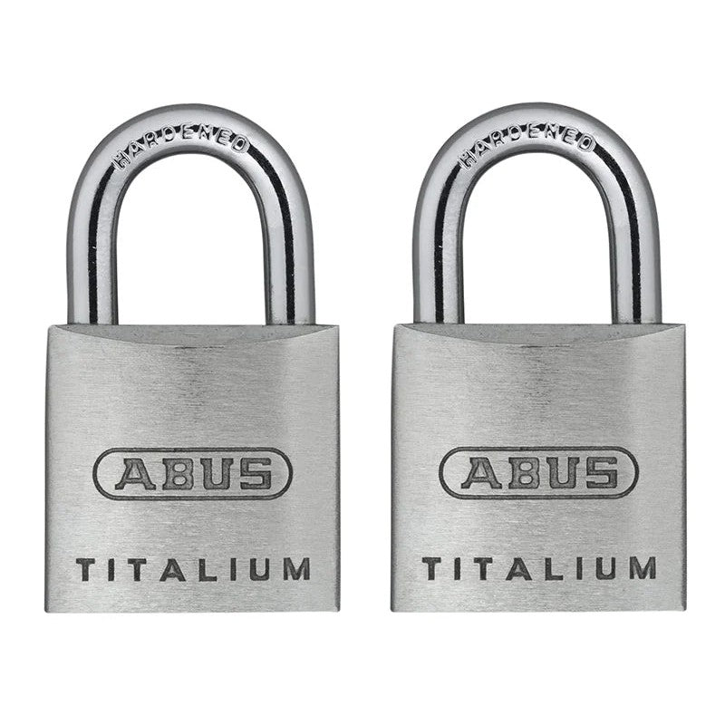 ABUS Mechanical 64ti/ TITALIUM™ Padlock Carded Twin Pack 20-30mm
