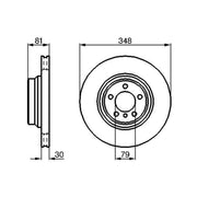 Bosch 2 x Vented Front Brake Discs 0 986 479 003