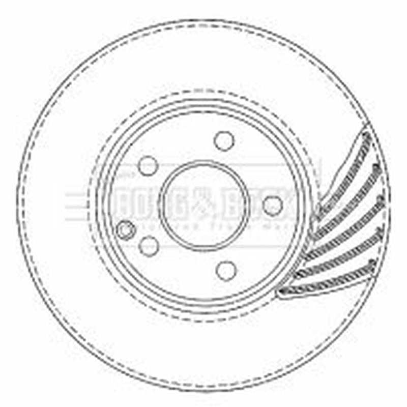 Borg & Beck 2 x Vented Front Brake Discs BBD5923S