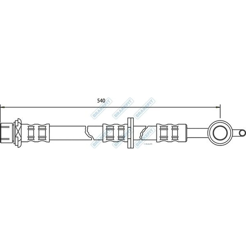 Apec Brake Hydraulic Hose Line Front Left BHO4097