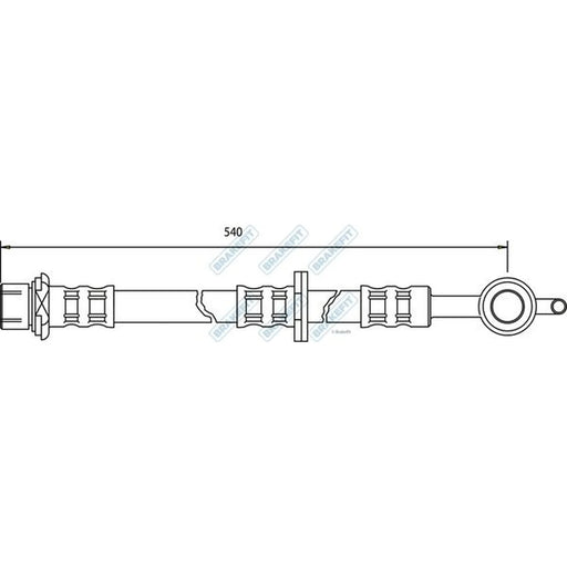 Apec Brake Hydraulic Hose Line Front Left BHO4097