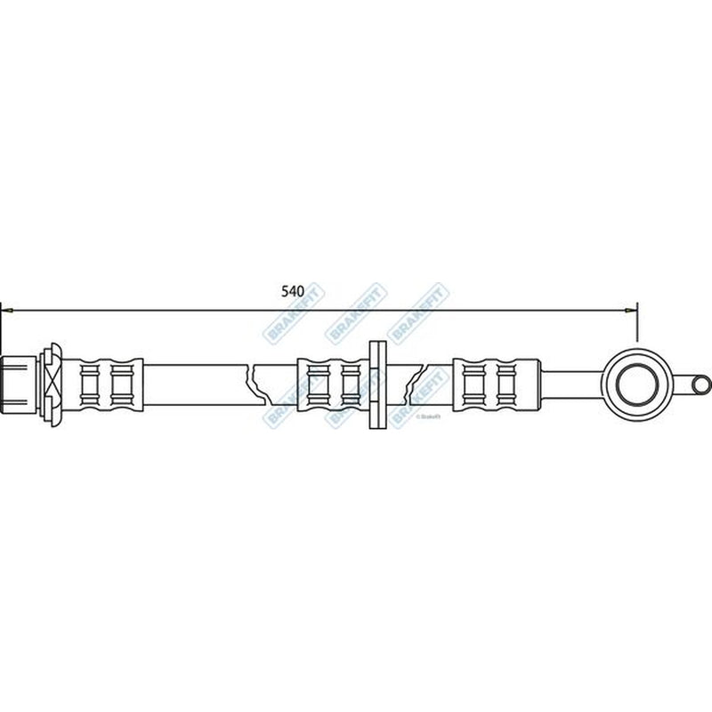 Apec Brake Hydraulic Hose Line Front Left BHO4097