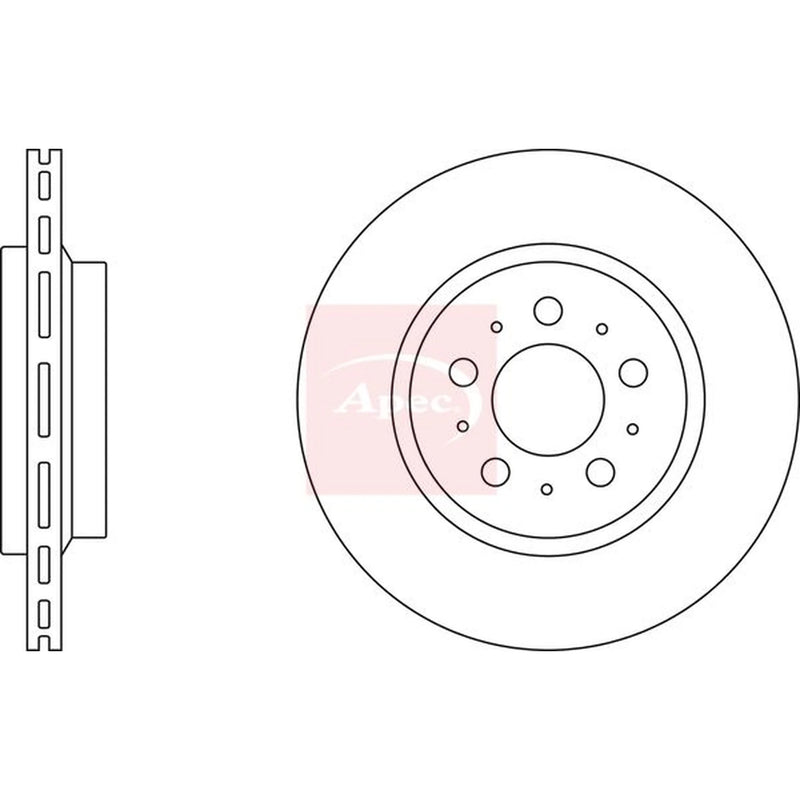 Apec 2 x Vented Rear Brake Discs DSK2441