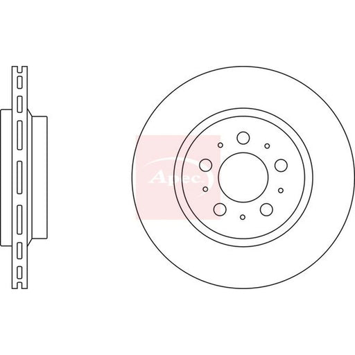 Apec 2 x Vented Rear Brake Discs DSK2441
