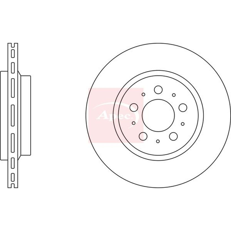 Apec 2 x Vented Rear Brake Discs DSK2441